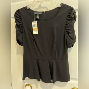 INC Black Peplum Top - PS